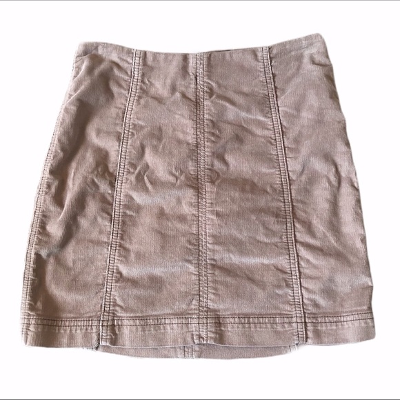Free People Corduroy Modern Femme Skirt - Stone - Picture 3 of 11